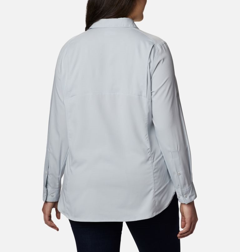 Women's Columbia Silver Ridge Lite Long Sleeve Shirts Light Grey | Plus Size CA-PLC31